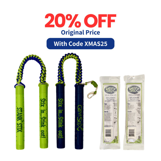 Combo Deal: 1 Set GloveStix, 1 Set StankStix + 2 Sets Refill Bags