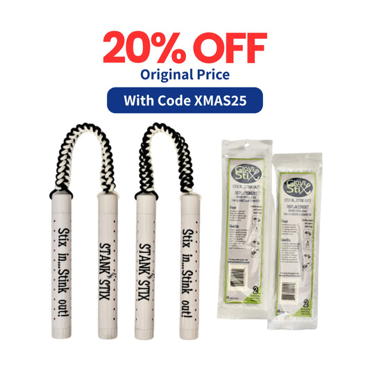 Limited Edition StankStix Combo Deal: 2 Sets of Black and White StankStix + 2 Sets Refill Bags