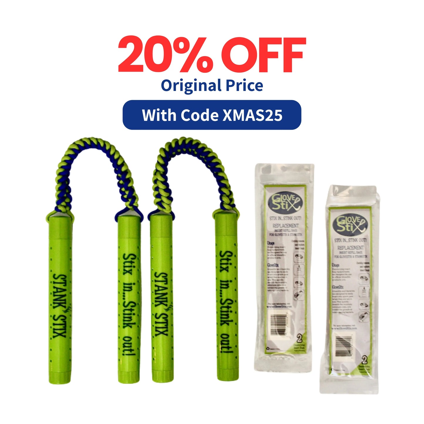 Combo Deal: 2 Sets StankStix + 2 Sets Refill Bags