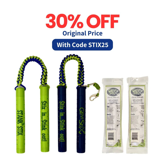 Combo Deal: 1 Set GloveStix, 1 Set StankStix + 2 Sets Refill Bags