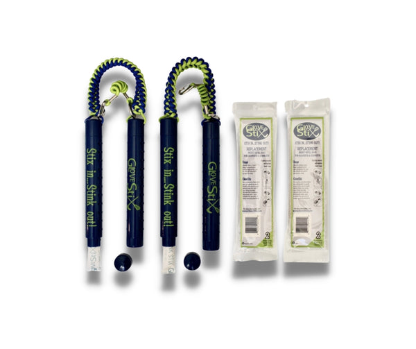 Two sets of GloveStix with two sets of refill bags